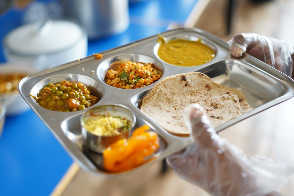 A meal served in the campus dining hall at TACS